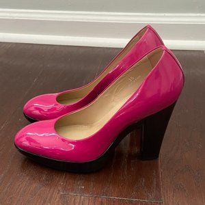 Hogan Hot Pink Platform Pumps